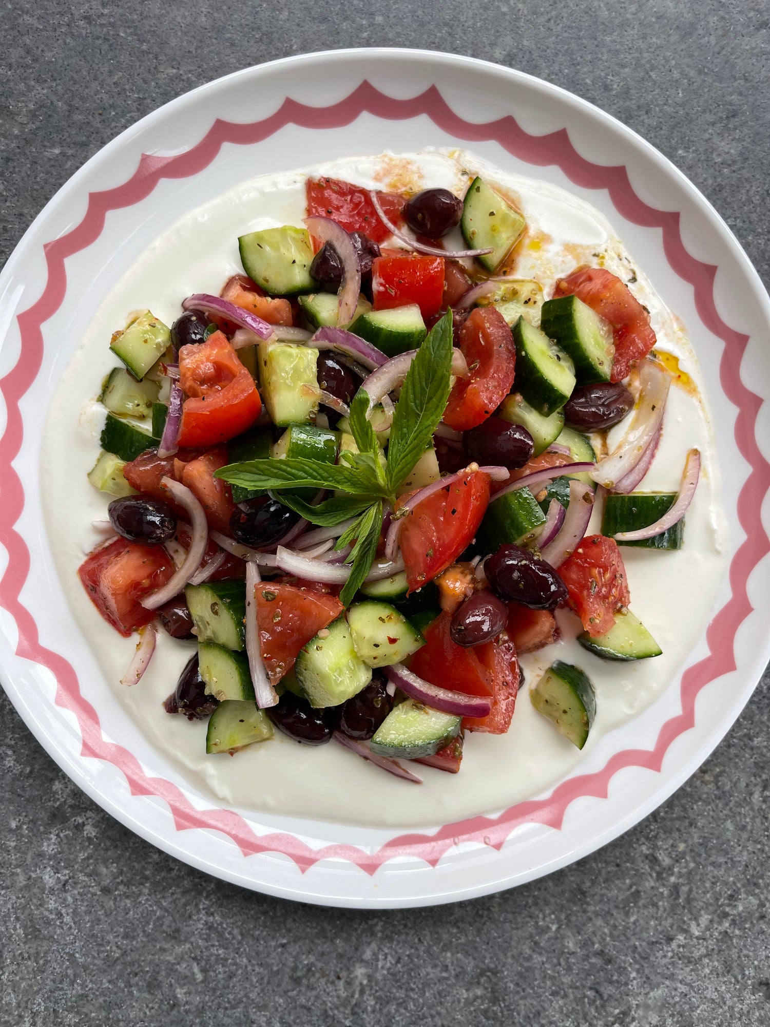 Greek Salad with Whipped Feta