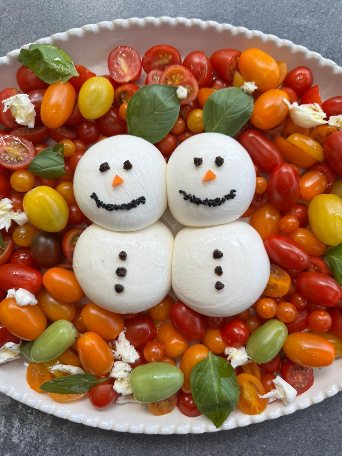 Burrata Snowman Salad