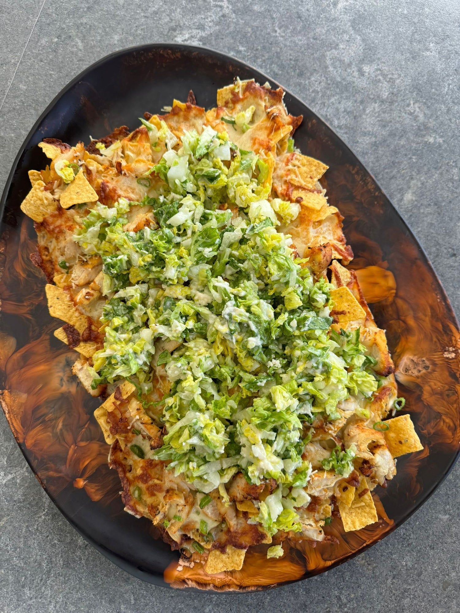 Chicken Caesar Nachos