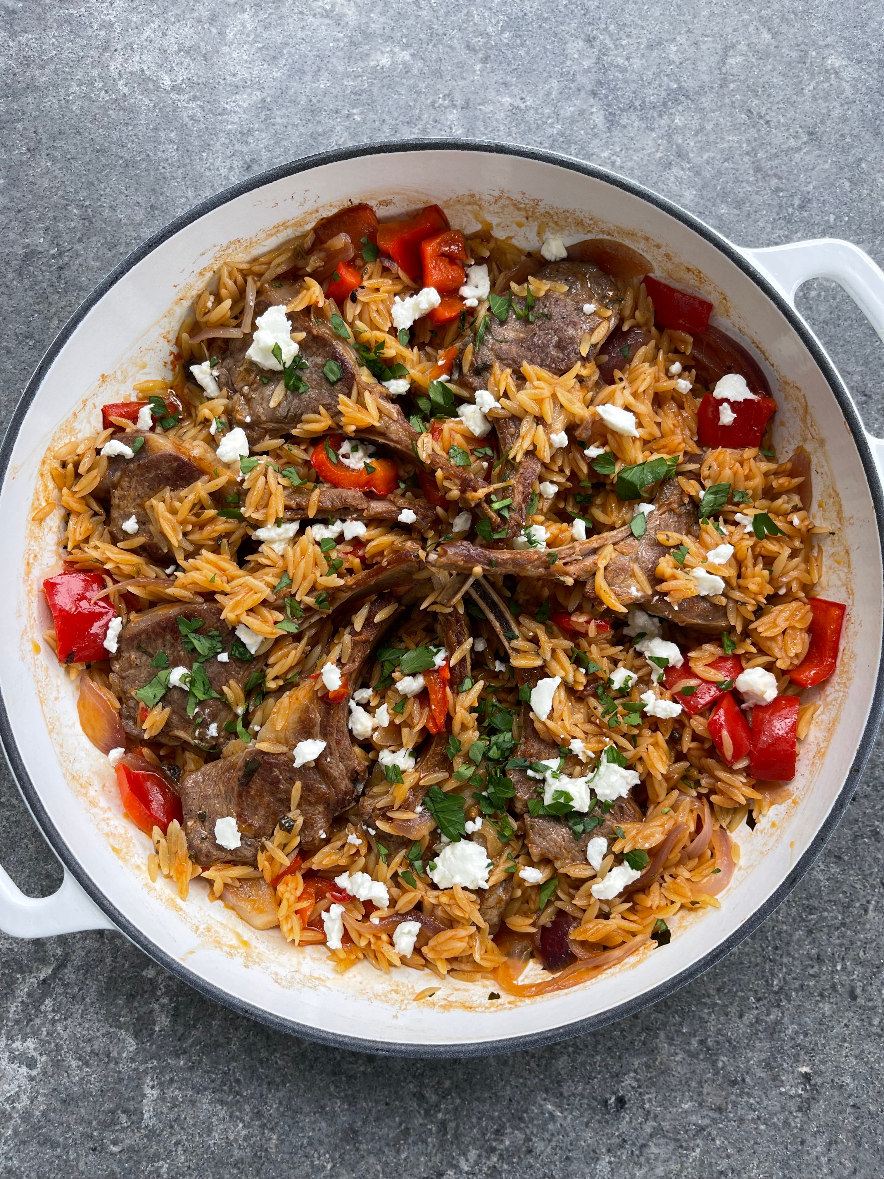 One Pan Lamb Cutlets with Risoni – Jules Sebastian