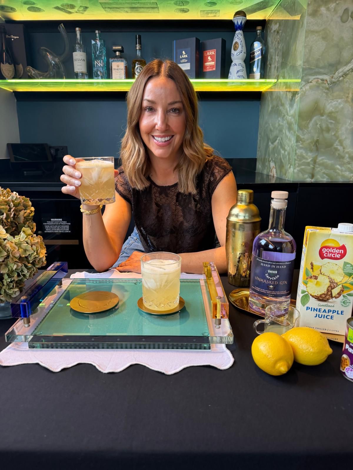 Lavender Pineapple and Passionfruit cocktail