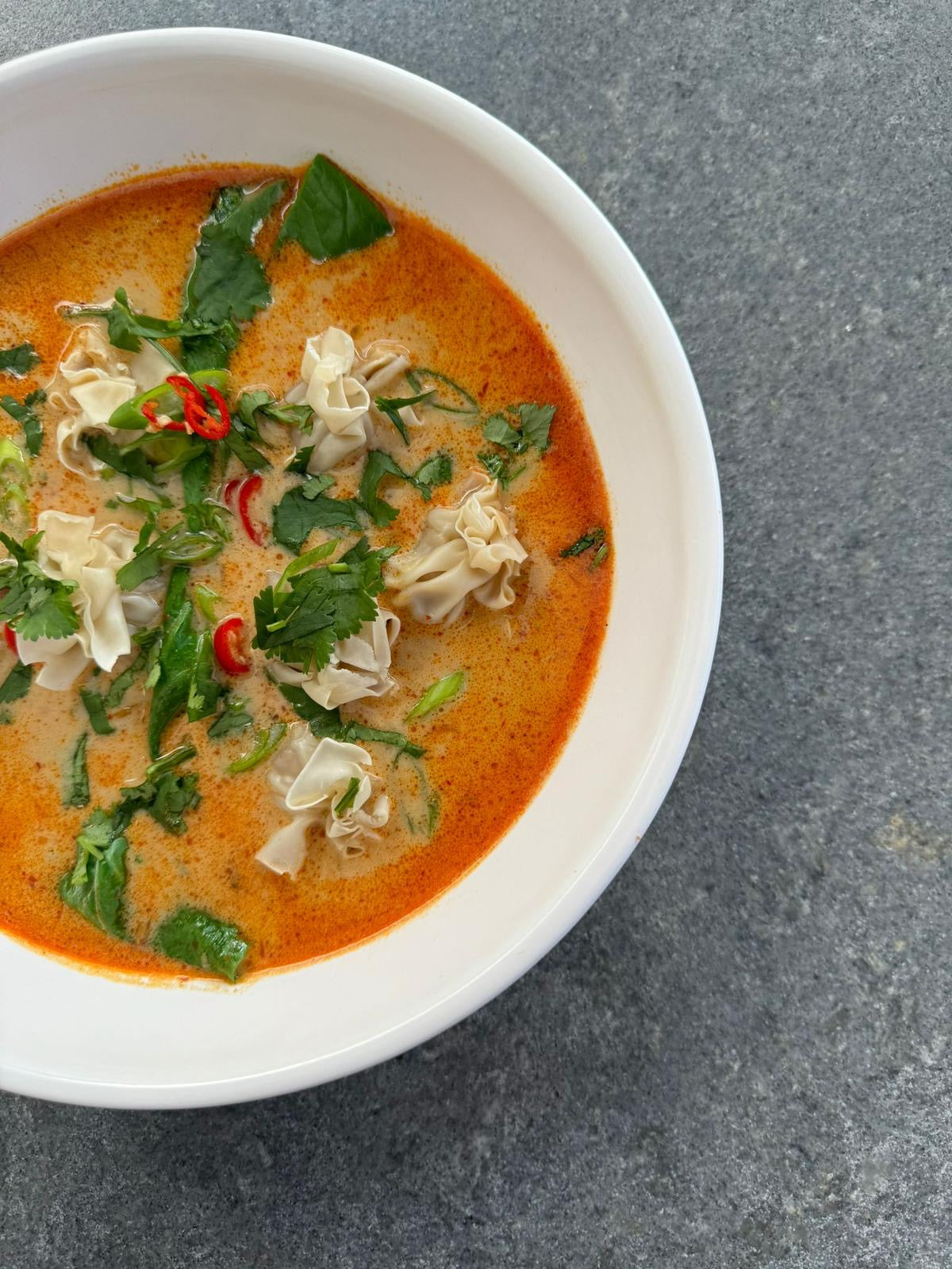 Red Curry Wonton Soup