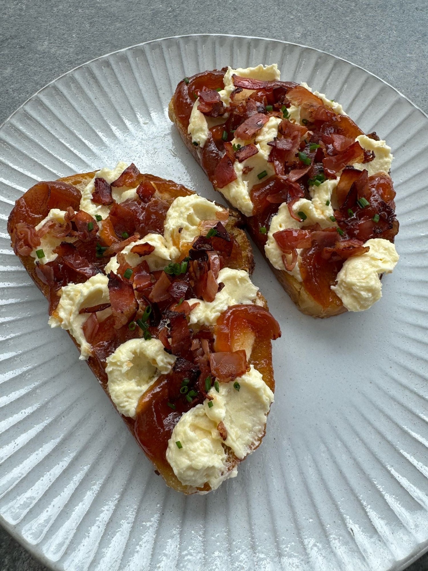 Whipped Brie on Fig Toast